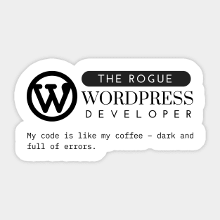 WordPress Funny Coding Quote Sticker